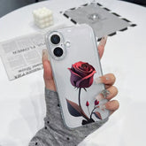 Red rose case for iPhone 16promax phone case for iPhone15 14 13 12 11 promax X XS XR XSmax anti-fall case
